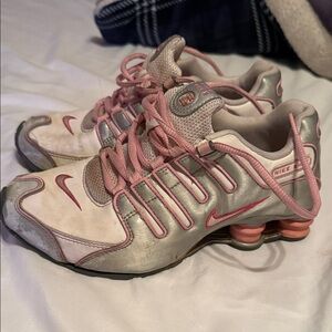 Nike Shox Women's Pink and Silver Athletic Shoes
